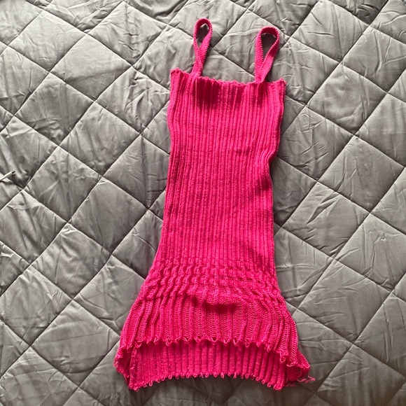 MaisonCléo Fuchsia Organic Cotton Knit Chloe Dress - Picture 4 of 8